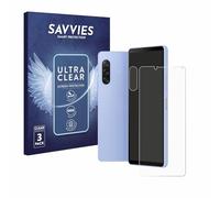 Savvies Protection Film compatible with Sony Xperia 10 V | (Front+Camera) 6 Pack Clear Screen Protection Made in Germany Anti-Scratch Transparent Foil