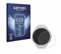 Savvies Protection Film compatible with Suunto Race 2 | 6 Pack Clear Screen Protection Made in Germany Anti-Scratch Transparent Foil