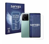 Savvies Protection Film compatible with Xiaomi 13T Pro | (Front+Camera) 6 Pack Clear Screen Protection Made in Germany Anti-Scratch Transparent Foil