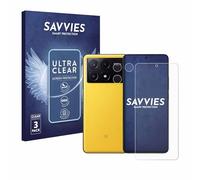 Savvies Protection Film compatible with Xiaomi Poco X6 Pro | (Front+Camera) 6 Pack Clear Screen Protection Made in Germany Anti-Scratch Transparent Foil