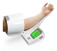 SavvyBloom Automatic arm blood pressure monitor for home use, with wide range bracelet from 7.1'' to 16.5'' for 2 users, stores 99 readings.