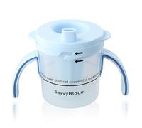 SavvyBloom Dysphagia Cups for Adults 5cc 10cc 15cc, Spill Proof Cups for Adults Elderly People with Swallowing Issues, Dysphagia Regulating Drinking Cup to Prevent Choking (Blue)