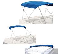 SavvyCraft 4 Bow Bimini Top Replacement Canvas Cover 4 Bow 96" L 97"-103" W Blue Color with Zippered Pockets