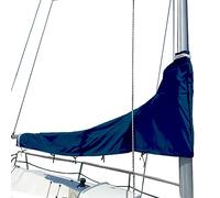 SavvyCraft Waterproof Mainsail Boom Cover, Heavy Duty 600D Sailboat Mainsail Cover UV Protection Weather-Resistant, Boom Length 9'-10' Navy
