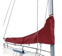 SavvyCraft Waterproof Mainsail Boom Cover, Heavy Duty 600D Sailboat Mainsail Cover UV Protection Weather-Resistant, Boom Length 10'-11' Burgundy