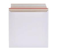 SavvyFinds 12" LP Record Mailers - Pack of 50 - Strong White Cardboard Peel & Seal Envelopes for Vinyl Records - 340x340mm - Reinforced Seams for Secure Shipping