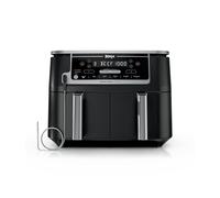 SavvyStor DZ550 Foodi 10 Quart 6-in-1 DualZone Smart XL Air Fryer with 2 Independent Baskets, Smart Cook Thermometer for Perfect Doneness, Match Cook & Smart Finish to Roast, Dehydrate & More, Grey