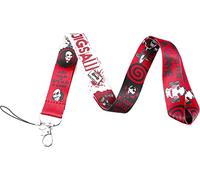 Saw Jigsaw Billy the Puppet Mask Classic Horror Film Movie 17.7" Neck Lanyard Keychain Holder ID Badge Mobile Phone Pin Strap by Pinstant, Red