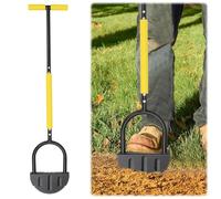 Saw-Tooth Lawn Edging Tool 96cm, T-Grip Half Moon Lawn Edger, Long Handled Spring Steel Blade,Grass Saw-Tooth Edge Cutters for Yard, Garden, Landscaping, Sidewalk, Cable Burying