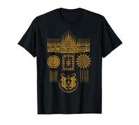 Sawadee Thai Traditional Sak Yant Thai Twin Tigers Muay Thai T-Shirt