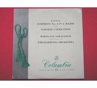 Sawallisch, Wolfgang - Sawallisch, Wolfgang Dvorak Symphony No 4 LP Columbia 33SX1034 EX/EX 1950s