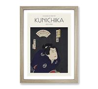 Sawamura Tossho A Samurai Turned Outlaw By Toyohara Kunichika Exhibition Museum Asian Japanese Framed Wall Art Print, Ready to Hang Picture for Living Room Home Office Décor, Oak A2 (64 x 46 cm)