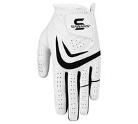 SAWANS Golf Glove Men Left Hand Right Non Slip Leather Grip Golfer Gloves All Weather Soft Durable Comfortable Flexible Wear Golfing Performance (White, M, Left Hand)