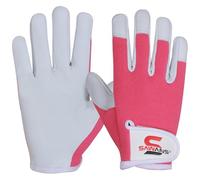 SAWANS Leather Gardening Gloves for Women/Men Ladies Working Gloves Thorn Proof Rigger Garden Gloves Safety work gloves Gardening Gifts Multipurpose (Pink, M (Pack of 1))