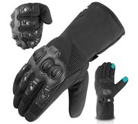 SAWANS Motorbike Motorcycle Gloves Waterproof Touch Screen Full Finger Lightweight Winter Thermal Men Riding Windproof Mountain Biking Outdoor Activities (Black, XL)