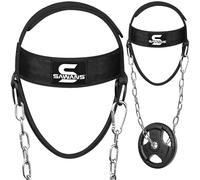SAWANS Neck Trainer Neck Harness for Weight Sports Neck Stretcher Weight Lifting Belt Head Trainer Men Neck Back Pain Adjustable Head Harness Fitness, Bodybuilding, Strength Training