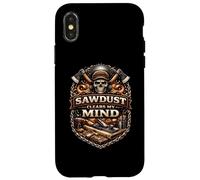 Sawdust Clears My Mind Woodworking Focus Mindset Case for iPhone X/XS