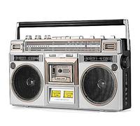 SAWEEZ Classic 80s Style Retro boombox CD Tape Player,Retro Bluetooth Cassette Player with Fm and Dab+ Radio,USB Recording,Cassette Player Radio,Cassette Recorder for Family Gathering Travel