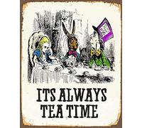 Sawfish Alice in Wonderland We're All Mad here Metal Wall Sign 30x40 cm Plaque Vintage Retro Poster Art Picture Print (Alice in wonderland 1)