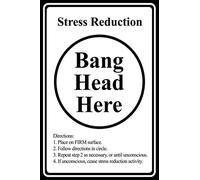 Sawfish® Bang Head Here humoristic/Funny Metal Sign Stress Relief Wall Plaque