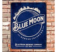 Sawfish® Blue Moon Novelty Retro Vintage Wall tin Plaque 20x15cm - Ideal for Pub shed Bar Office Man Cave Home Bedroom Dining Room Kitchen Gift - Rocky Film Mickey Gym Boxing Fight Movie Metal Sign