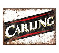 Sawfish® Carling Beer Metal Sign Retro Vintage Wall Tin Plaque 10x15cm 20x15cm 20x30cm 30x40cm 40x60cm Ideal for Pub Shed Bar Office Man Cave Home Bedroom Dining Room Kitchen