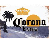 Sawfish® Corona Extra Beer Metal Signs Plaque Aluminium Vintage Pub Tiki Bar Home Cafe Wall Beer Retro Club Bathroom 6x8''…