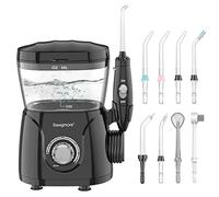 Sawgmore Water Flosser, Professional Dental Oral Irrigator with 6 Kinds of Unique Tips, Tooth Flosser with 10 Pressure Setting, 600ML Water Tank Suitable for Whole Family