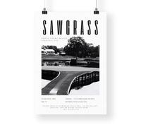 Sawgrass Golf Poster - Black & White Print | TPC Sawgrass Wall Art | Iconic 17th Hole Golf Gift | Course Print | Decor for Him | Gift for Father's Day