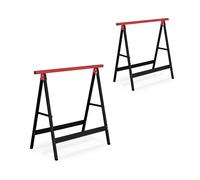 Sawhorse Folding Trestle Portable Workbench Heavy-Duty Support 100 kg Steel
