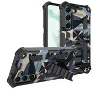 Sawiqpd Compatible for Samsung Galaxy S25 5G Case, Camouflage Design Military Grade Drop Protective Cover Soft TPU Hard PC Tough Armor Shockproof Phone Case for Galaxy S25 5G with Stand, Navy Blue