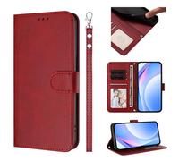 Sawiqpd for Blackview Wave 9C Case, Flip Leather Phone Cover with Wrist Strap Card Slots Magnetic Kickstand [RFID Blocking] Shockproof Wallet Case for Blackview Wave 9C, Wine Red