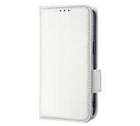 Sawiqpd for Doogee Note 56 / Note 56 Pro/Note 56 Plus Case, Slim Shockproof Flip Wallet Protective Notebook Leather Phone Case with Card Holder Magnetic Stand Soft TPU Bumper Cover, White