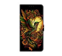 Sawiqpd for Google Pixel 10A Case, Shockproof PU Leather Art Animals Wallet Phone Cover TPU Bumper Flip Folio Protective Case for Google Pixel 10A with Kickstand Card Slot, Green Magpie