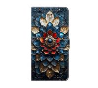 Sawiqpd for Google Pixel 10A Phone Case PU Leather Cute Animals Art Design Protective Wallet Cover with 2 Card Slots Stand Shockproof Magnetic Flip Case for Google Pixel 10A, Sanskrit Flower