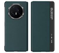 Sawiqpd for Honor Magic V3 Case, Slim-Fit Business Leather Flip Phone Cover for Men Women Folding Kickstand Anti-Fall Shockproof Intelligence Protective Case for Honor Magic V3, Green