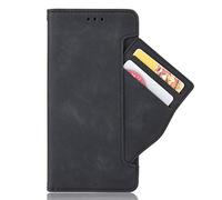 Sawiqpd for Honor X6C Phone Case, Premium Leather Folio Flip Wallet Cover with Credit Card Pocket ID Slots Magnetic Stand Shockproof Protective Cover Case for Honor X6C, Black