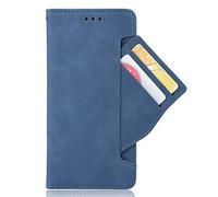 Sawiqpd for Motorola Moto G85 5G Phone Case, Premium Leather Folio Flip Wallet Cover with Credit Card Pocket ID Slots Magnetic Stand Shockproof Protective Cover Case for Motorola Moto G85 5G, Blue