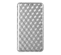 Sawiqpd for Nokia HMD Fusion X1 Phone Case, Magnetic Protective Flip Wallet Leather Case Shockproof Cover with Card Slots Kickstand Soft TPU Bumper Slim Cover for Nokia HMD Fusion X1, Silver