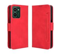 Sawiqpd for Nokia HMD Pulse/HMD Pulse Pro/HMD Pulse+ Plus Phone Case, Premium Leather Folio Flip Wallet Cover with Credit Card Pocket ID Slots Magnetic Stand Shockproof Protective Cover, Red