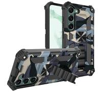 Sawiqpd for Samsung Galaxy A17 5G Case, Camouflage Design Military Grade Drop Protective Cover Soft TPU Hard PC Tough Armor Shockproof Phone Case for Samsung Galaxy A17 5G with Stand, Navy Blue