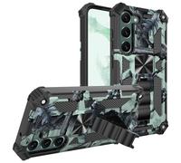 Sawiqpd for Samsung Galaxy A17 5G Case, Camouflage Design Military Grade Drop Protective Cover Soft TPU Hard PC Tough Armor Shockproof Phone Case for Samsung Galaxy A17 5G with Stand, Mint Green