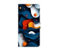 Sawiqpd for Samsung Galaxy A17 Case, Shockproof PU Leather Wallet Phone Case Art Pattern TPU Bumper Flip Protective Cover for Samsung Galaxy A17 with Magnetic Stand Card Slots, Gradual Layer