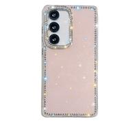 Sawiqpd for Samsung Galaxy A36 5G Case, Girly Glitter Diamonds Crystal Luxury Shiny Phone Case for Women Bling Slim Silicone Bumper Shockproof Protective Cover for Samsung Galaxy A36 5G, Pink