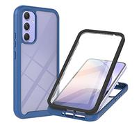 Sawiqpd for Samsung Galaxy A54 5G Case and Screen Protector, Blue | 360 Degree Protection, Military Heavy Duty Protection, Hybrid PC & TPU, Shockproof Full Body Bumper, Clear Slim Phone Cover