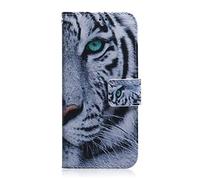 Sawiqpd For Samsung Galaxy A55 5G Phone Case, Shockproof PU Leather Flip Folio 3D Animals Book Wallet Cover TPU Bumper Protective Case for Samsung A55 5G with Stand Card Slots, Tiger