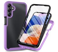 Sawiqpd for Samsung Galaxy A57 5G Case with Built-in Screen Protector, Full Protective Cover Heavy Duty Anti-Scratch Shockproof Slim Silicone Bumper Clear Phone Case for Samsung Galaxy A57 5G, Purple