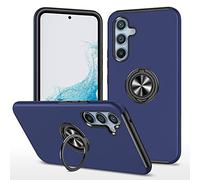 Sawiqpd for Samsung Galaxy S25 Edge 5G Case, for Samsung S25 Edge Phone Case with 360 Rotation Ring Holder Kickstand Shockproof Military Grade Protective Case Tough Armor Hard Back Cover, Blue