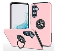 Sawiqpd for Samsung Galaxy S25 Edge 5G Case, for Samsung S25 Edge Phone Case with 360 Rotation Ring Holder Kickstand Shockproof Military Grade Protective Case Tough Armor Hard Back Cover, Rose Gold