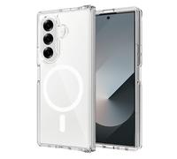 Sawiqpd for Samsung Galaxy S25 FE Case Compatible with MagSafe, Magnetic Translucent Matte Phone Cover Military Grade Slim Silicone Bumper Shockproof Protective Case for Samsung Galaxy S25 FE, Clear